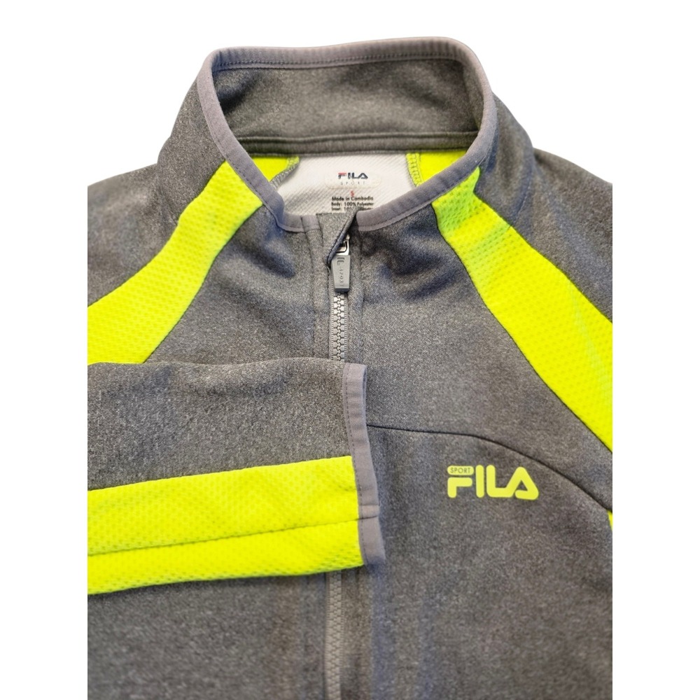 Fila Sport Performance Soft Shell Full Zip Jacket Ladies Grey And Yellow Small